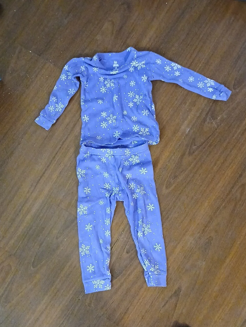 GAP Toddler Royal Blue Snowflake pajama set